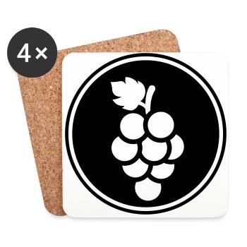 grapes - Coasters (set of 4) - white - Front