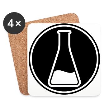Reagenzglas Icon - Untersetzer (4er-Set) - Weiß - Vorne