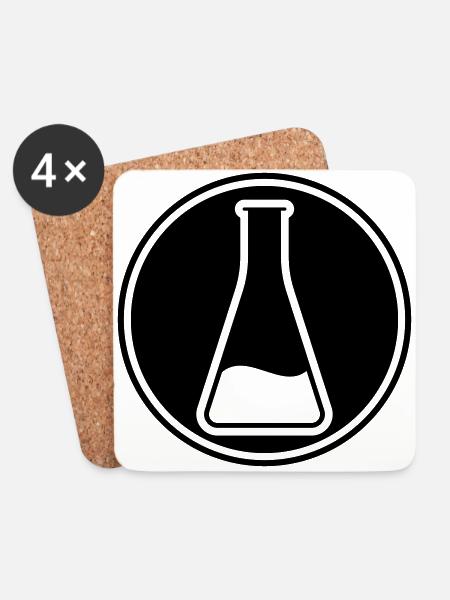Reagenzglas Icon - Untersetzer (4er-Set) - Weiß