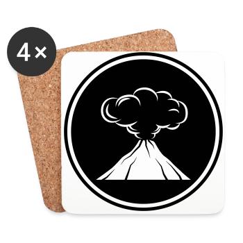 Volcano icon icon - Coasters (set of 4) - white - Front