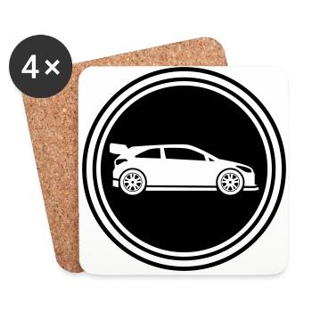 Car racer - Coasters (set of 4) - white - Front