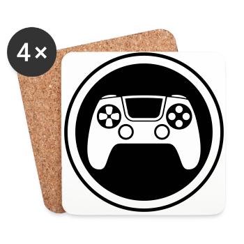 Gamepad Symbol Controller - Coasters (set of 4) - white - Front