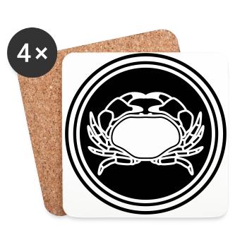 Cancer animal - Coasters (set of 4) - white - Front
