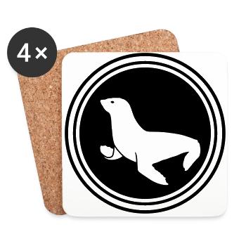 seehund tier - Untersetzer (4er-Set) - Weiß - Vorne