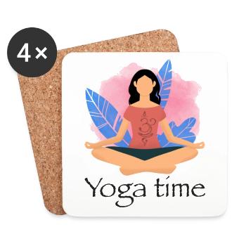 Yoga - Coasters (set of 4) - white - Front
