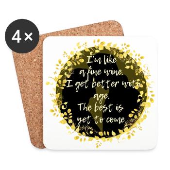 Adrian Ivashkov and Sydney Sage Quote RichelleMead - Coasters (set of 4) - white - Front