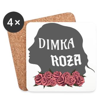 Rose Hathaway Namen, Dimka, Roza, Vampire Academy - Untersetzer (4er-Set) - Weiß - Vorne