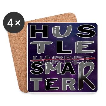 Hustle Smarter not harder - Universum - Untersetzer (4er-Set) - Weiß - Vorne