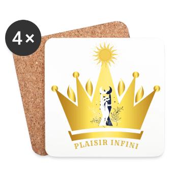 PLAISIR INFINI Couronne Astral Solaire - Dessous de verre (lot de 4) - blanc - Devant