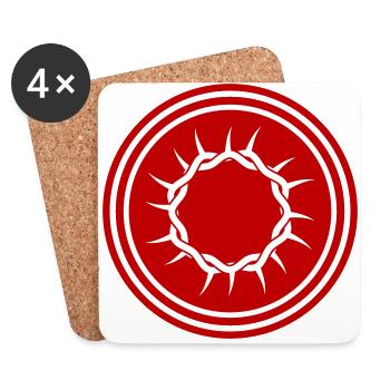 Dornenkrone Jesus icon - Untersetzer (4er-Set) - Weiß - Vorne