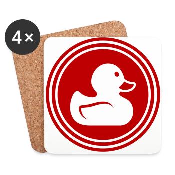 Duck Icon - Coasters (set of 4) - white - Front