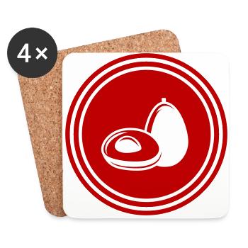 Avocado symbol - Untersetzer (4er-Set) - Weiß - Vorne