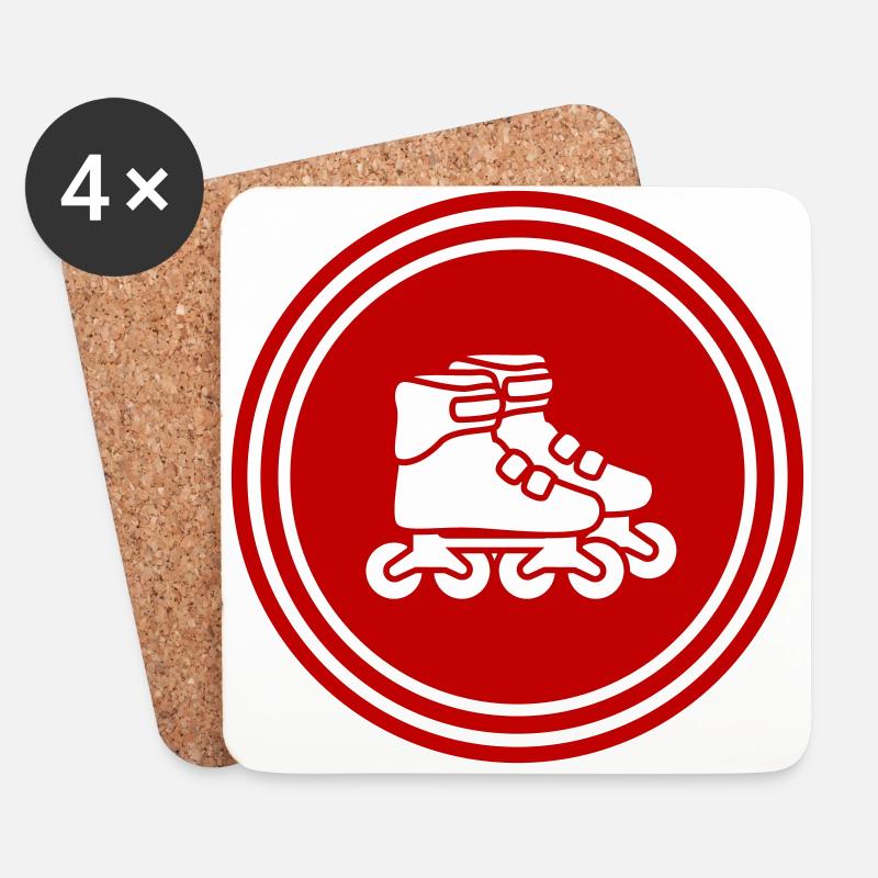 Inline skates icon - Untersetzer (4er-Set) - Weiß