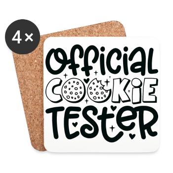 Christmas XMas kekse Cookie Tester - Untersetzer (4er-Set) - Weiß - Vorne