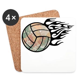 Volleyball - Coasters (set of 4) - white - Front