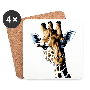 Giraffe1 - Untersetzer (4er-Set) - Weiß - Vorne