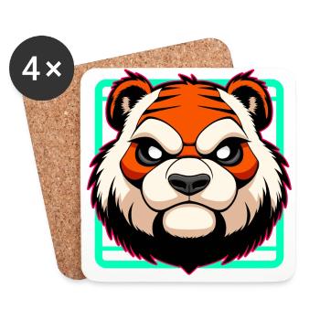 Evil Tiger - Coasters (set of 4) - white - Front