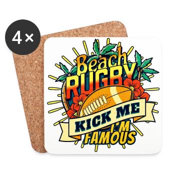 BEACH RUGBY - KICK ME - Dessous de verre (lot de 4) - blanc - Devant