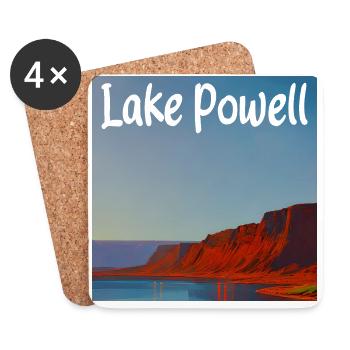 Lac Powell - Beauté naturelle - Dessous de verre (lot de 4) - blanc - Devant