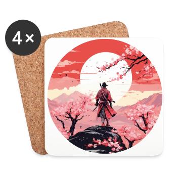 Samurai II - Untersetzer (4er-Set) - Weiß - Vorne
