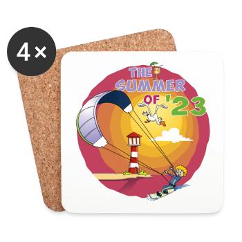L’été coloré de 2023 - Dessous de verre (lot de 4) - blanc - Devant