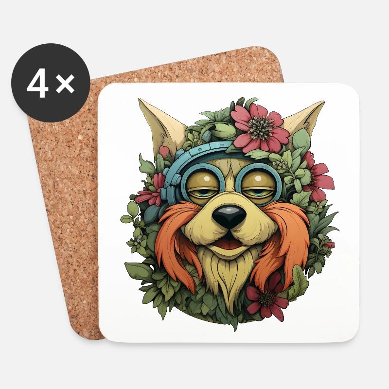 Houndini - Untersetzer (4er-Set) - Weiß