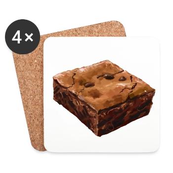 Rustic Brownie Illustration - Coasters (set of 4) - white - Front