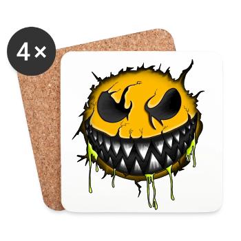Keep smiling - Untersetzer (4er-Set) - Weiß - Vorne