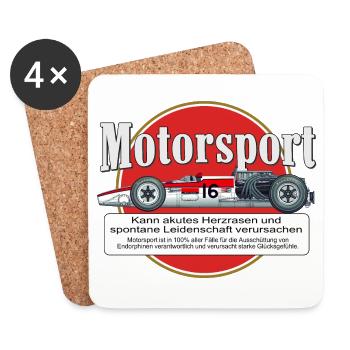 Le sport automobile, c’est la passion - Dessous de verre (lot de 4) - blanc - Devant