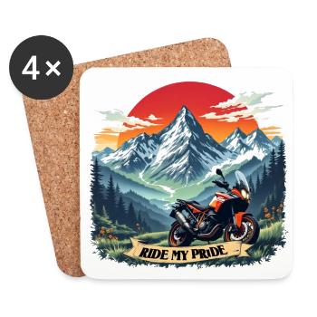 Ride my Pride #1 - Untersetzer (4er-Set) - Weiß - Vorne