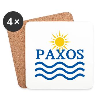 PAXOS Greece, Sun Waves - Coasters (set of 4) - white - Front