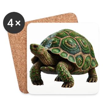 Turtle - Coasters (set of 4) - white - Front