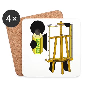 LET'S SEE - Coasters (set of 4) - white - Front