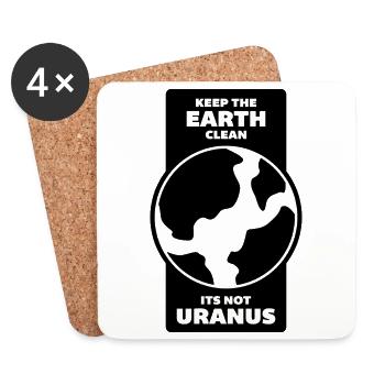 Erde Umwelt sauber halten Klimawandel Uranus - Untersetzer (4er-Set) - Weiß - Vorne