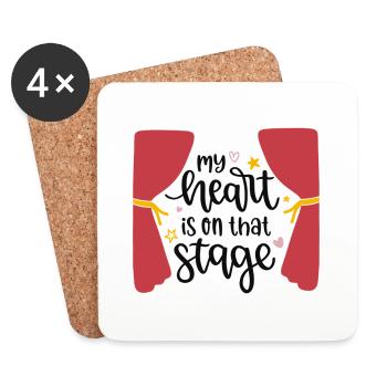 My heart is on that stage - Untersetzer (4er-Set) - Weiß - Vorne