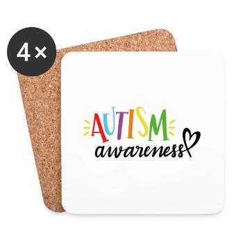 Autism awareness - Coasters (set of 4) - white - Front