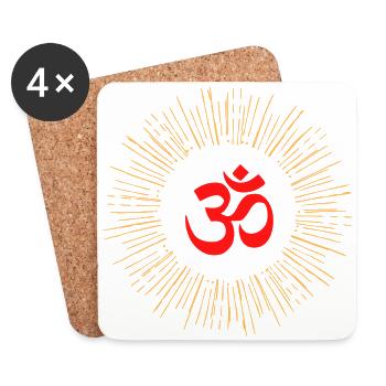 Om Aum - Untersetzer (4er-Set) - Weiß - Vorne