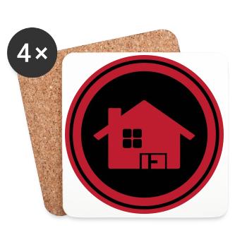 Propriété de la maison - Dessous de verre (lot de 4) - blanc - Devant