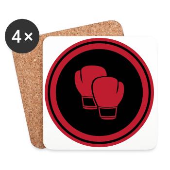 Boxing - Coasters (set of 4) - white - Front