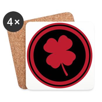 Clover Symbol - Coasters (set of 4) - white - Front
