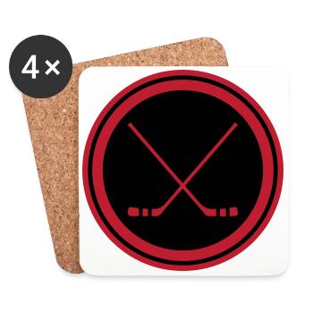Eishockey hockeyschläger - Untersetzer (4er-Set) - Weiß - Vorne