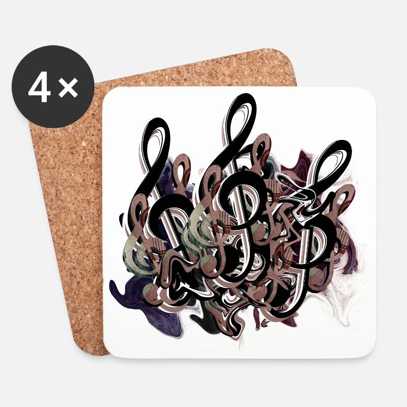 Clef - Coasters (set of 4) - white