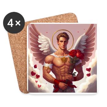 God of Love - Coasters (set of 4) - white - Front