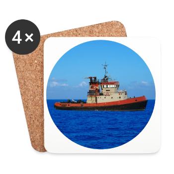 Fireboats are special vessels - Coasters (set of 4) - white - Front