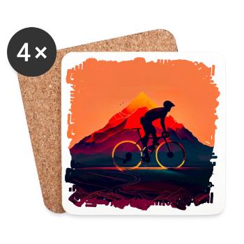 Road cycling is a passion for many - Coasters (set of 4) - white - Front