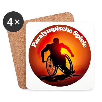 Paralympische Spiele für Athleten mit Hindernissen - Untersetzer (4er-Set) - Weiß - Vorne
