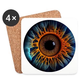 An iris as a biometric identification system - Coasters (set of 4) - white - Front
