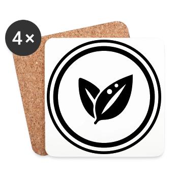 Blatt Ökologie - Untersetzer (4er-Set) - Weiß - Vorne