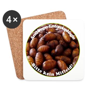 Milliarden Menschen Leben entomophagisch - Untersetzer (4er-Set) - Weiß - Vorne