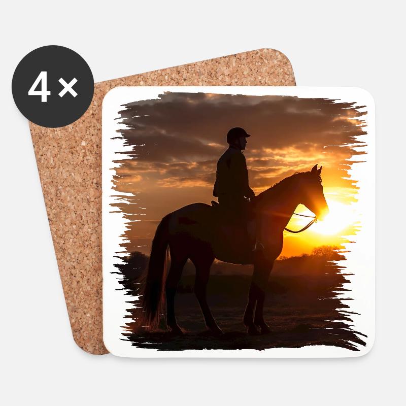 Reiten ist eine alte Tradition - Untersetzer (4er-Set) - Weiß